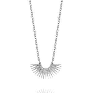 Rachel Jackson Mini Rising Sun Necklace Silver