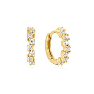 Ania Haie Gold Sparkle Cluster Huggie Hoop Earrings - E047-09G