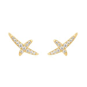 Ania Haie Kiss Pavé Stud Earrings - Gold - E057_02G