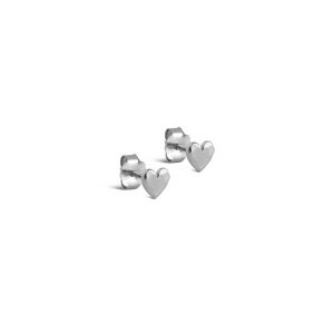 Enamel Copenhagen Heart Silver Stud Earrings E373SM