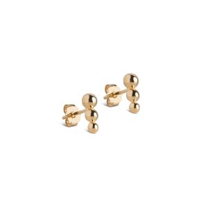 Enamel Copenhagen Trinity Gold Stud Earrings E405G