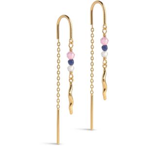 Enamel Copenhagen Viva Violet Gold Earrings. Item code E436G.