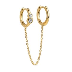 Enamel Copenhagen Nova Chain One Piece Hoop Earring. Item code E447G.