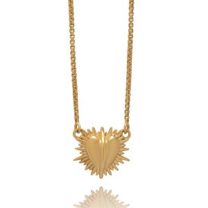 Rachel Jackson Electric Love Mini Heart Necklace Gold EGHN3GP