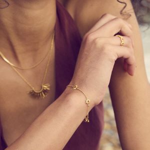 Rachel Jackson Mini Eternal Sun Bracelet Gold EGMB2GP