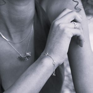 Rachel Jackson Mini Eternal Sun Bracelet Silver EGMB2S