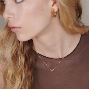 Rachel Jackson Electric Love Mini Heart Necklace Gold EGHN3GP