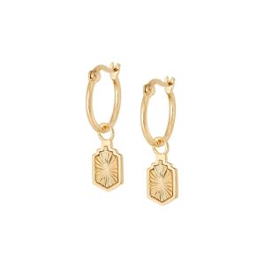 Daisy  Estée Lalonde Sunburst Shield Charm Earrings - Gold ELE15_GP