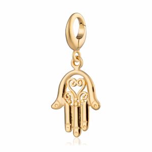 Lily Charmed Fatima Hand Charm Gold - item number CGHF
