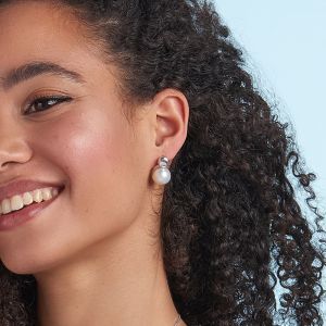 Jersey Pearl Edison Silver Stud Earrings 1791549