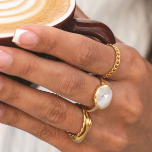 Sarah Alexander Glacier Moonstone Gold Statement Ring