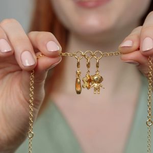 Lily Charmed Trinity Charm Collector Necklace Gold - item number CHCGTRIN