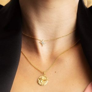 Scream Pretty Starburst Necklace with Slider Clasp - Gold