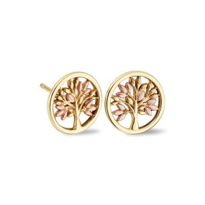 Clogau Tree of Life 9ct Solid Gold Stud Earrings - GTOL0009