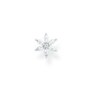 Thomas Sabo Single Earring - Flower with White Stones in Silver H2196-051-14