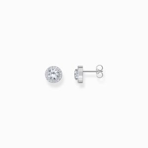 Thomas Sabo Silver Halo Stud Earrings with White Zirconia H2304-051-14