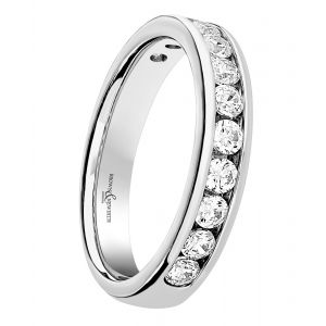 Brown & Newirth White Gold Channel Set Diamond Half Eternity Ring