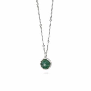 Daisy Green Aventurine Healing Necklace - Silver HN1001_SLV