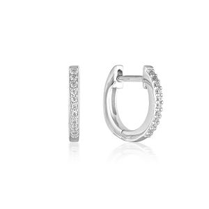 Georgini Noel Nights Shine Hoop Earrings - Silver