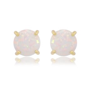 Georgini Opal Glow White Created Opal Stud Earrings - Gold. Item code: IE1182G