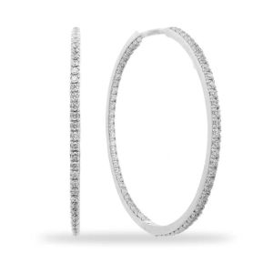Georgini Elegant Essentials 40mm Silver Hoop Earrings. Item code IE1208W.