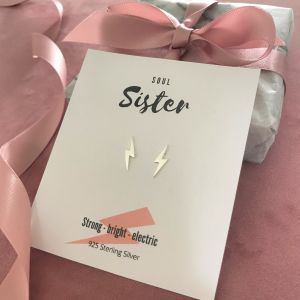 Lightning Bolt Earrings - Sterling Silver