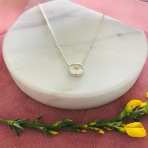 Sterling Silver and Zirconia Star Necklace