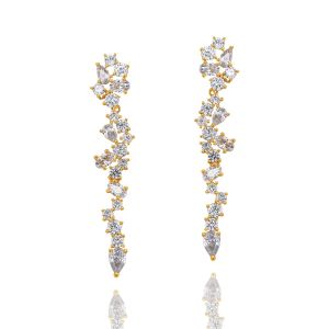 Ivory & Co Islington Gold Crystal Cluster Earrings - IslingtonGoldEarrings