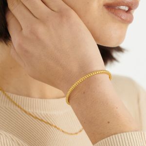 Katie Loxton Celine Waterproof Gold Rope Bangle KLJ6274