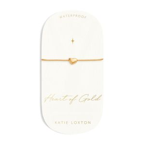 Katie Loxton Heart Of Gold Waterproof Charm Bracelet KLJ6370