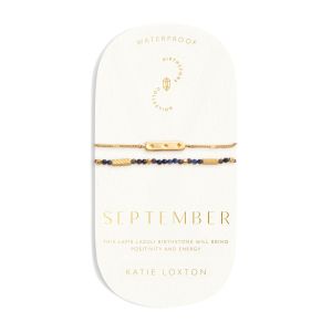 Katie Loxton 'September' Waterproof Gold Birthstone Bracelet KLJ6387