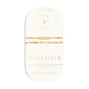 Katie Loxton 'November' Waterproof Gold Birthstone Bracelet KLJ6389