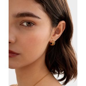 Katie Loxton Laia Waterproof Gold Illusion Hoop Earrings. Item code KLJ6403.