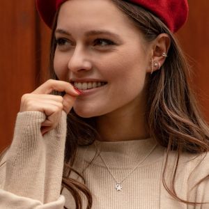 Thomas Sabo Single Earring - White Stone Hoop 12mm CR658-051-14