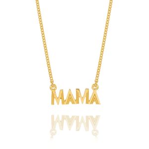 Rachel Jackson Mini Art Deco Mama Necklace Gold