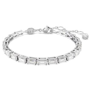 Swarovski Matrix Tennis Bracelet Baguette Cut - White with Rhodium Plating - 5707200