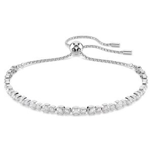 Swarovski Matrix Tennis Slider Bracelet - White with Rhodium Plating 5677813
