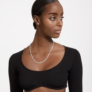 Swarovski Matrix Tennis Set - White with Rhodium Plating 5647730