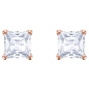 Swarovski Attract Pierced Earrings, White, Rose Gold Plating 5431895
