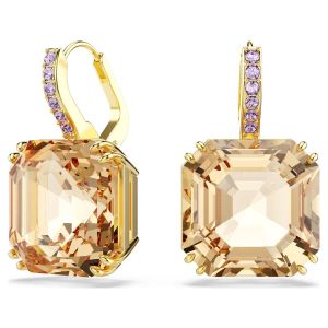 Swarovski Millenia Drop Earrings Mixed Cuts - Caramel with Gold Tone Plating - 5725744