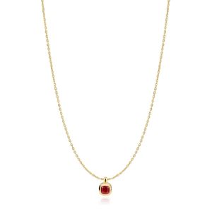 Ania Haie Crimson Solitaire Gold Necklace. Item code N071-03G.