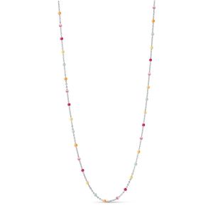 Enamel Copenhagen Lola Rainbow Silver Necklace. Item code N55S_rainbow.
