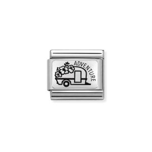 Nomination Classic Silver Caravan with Flowers Charm 330111_25