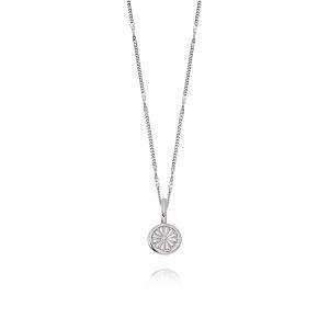Daisy Bloom Mini Pendant Necklace - Silver DN01_SLV