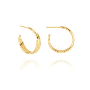 Rachel Jackson Medium Evolve Hoop Earrings Gold PME02GP