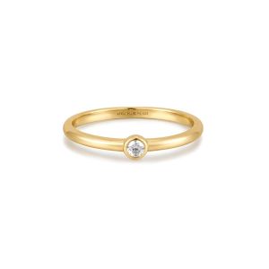 Ania Haie Gold Half Round Cubic Zirconia Ring - R059-02G