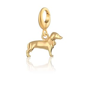 Lily Charmed Sausage Dog Charm Gold - item number CGSD
