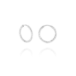 Rachel Jackson Shimmering Sun Huggie Hoop Earrings Silver - CE23S