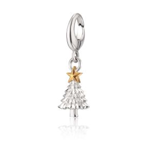 Lily Charmed Christmas Tree Charm Silver - item number CSXM