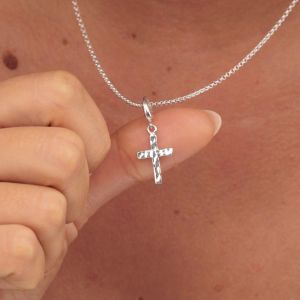 Lily Charmed Cross Charm Silver - item number CSCX